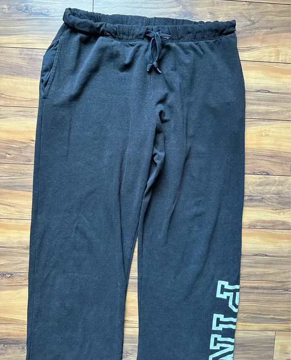 Victoria Secret Pink Black Sweatpants - Image 4