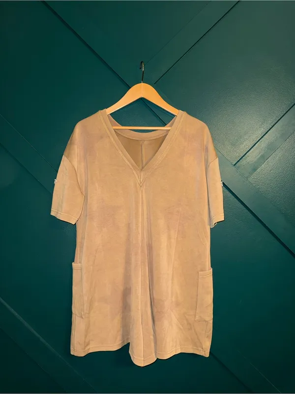 Davi & Dani Camel Casual Romper with Pearl Stars Western Chic Coastal Cowboy - Image 3