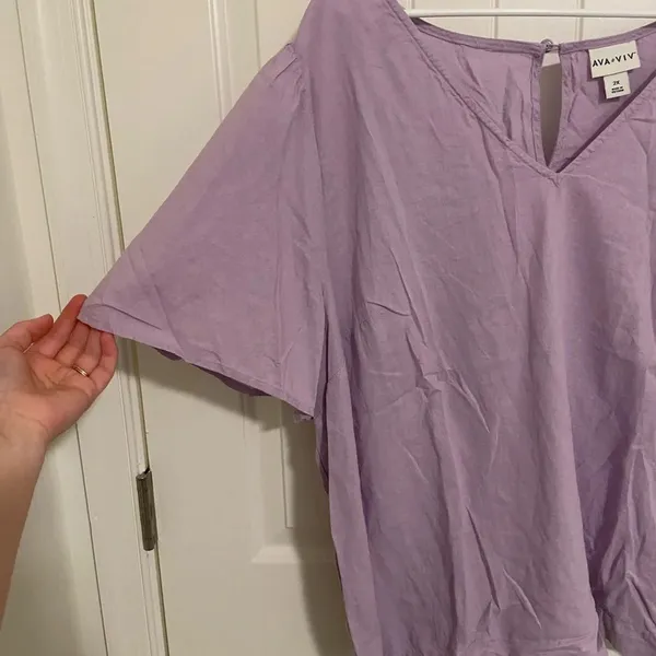 EUC‎ | Ava & Viv women’s light purple blouse — 2X - Image 2