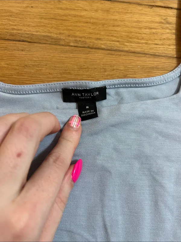 Ann Taylor Light Blue Scoop Neck Tank - Image 2