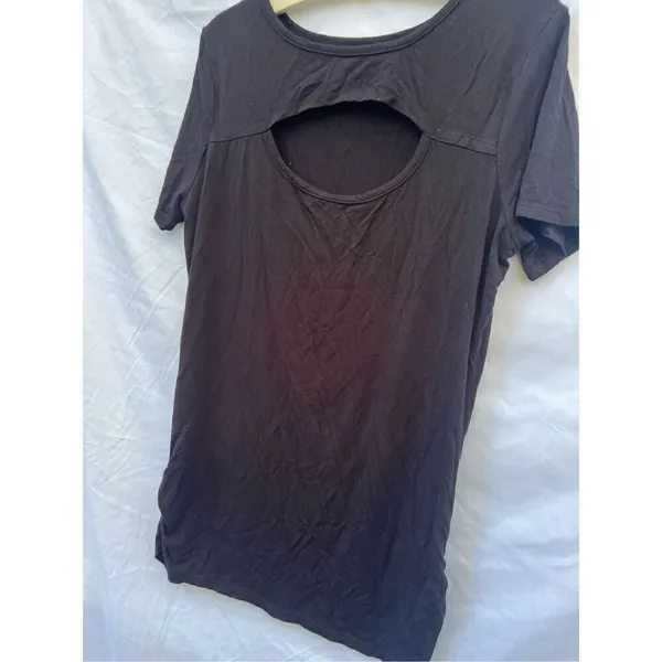 Simlu Black Woman’s Shirt With Open Back Size XL - Image 6
