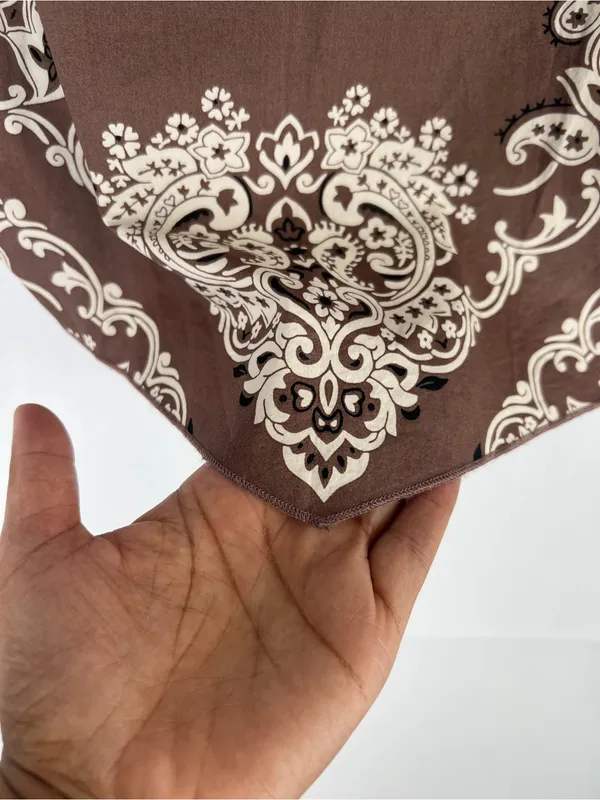 American Eagle AE Bandana Top Mauve Paisley Tie Back Size S - Image 4