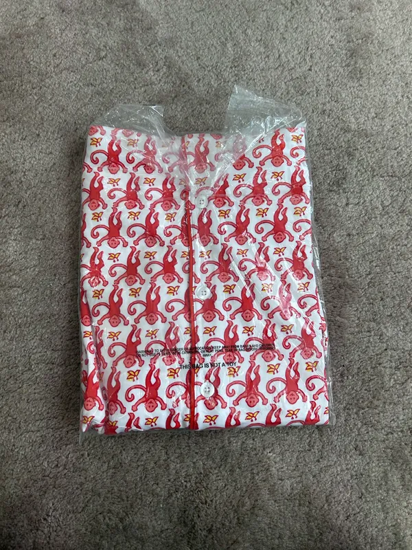 Roller Rabbit Watermelon Monkey Polo Pajama Set Medium New  - Image 7