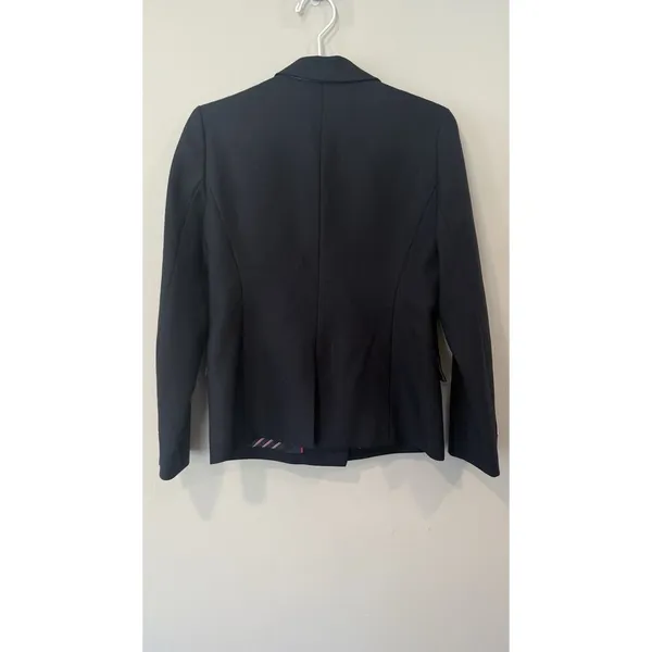 J.Crew Dover Double-Breasted 100% Wool Blazer Navy Blue Size 6 Petite 2824 - Image 10