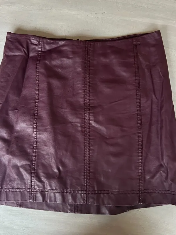 Free People Femme Vegan Leather Mini Skirt Size 8 Size Medium Going Out Skirt - Image 14
