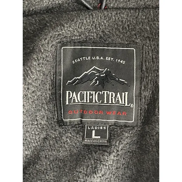 Vintage Pacific Trail‎ WomensSz Large Red Hooded Fleece Lined Winter Jacket - Image 9