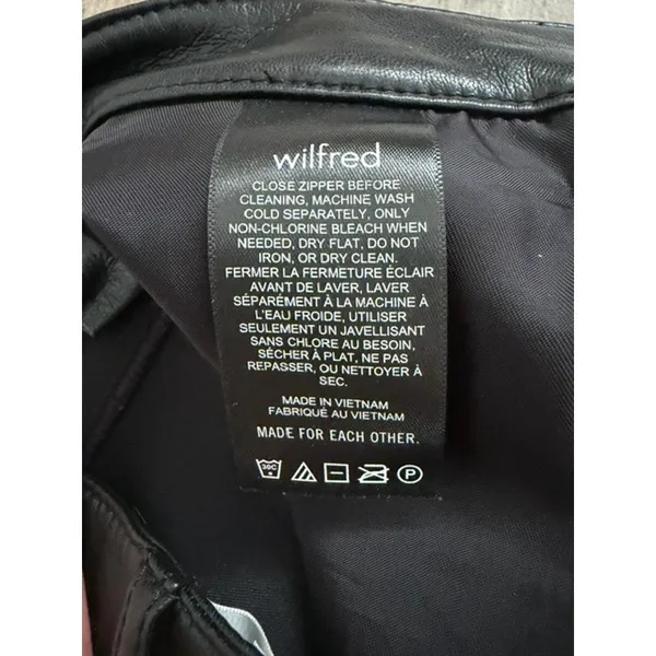 Aritzia Wilfred The Melina Pant Black Vegan Leather Size 6 Tall - Image 9