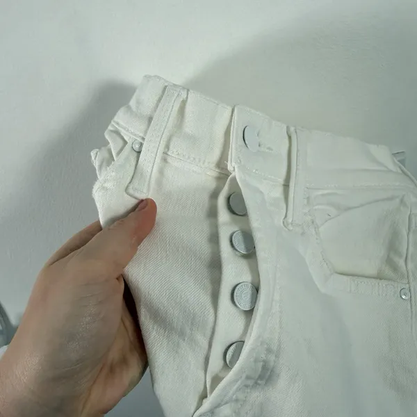Mother Denim‎ The Tripper Ankle Fray Unfairest of Them All White Jeans Womens 24 - Image 9