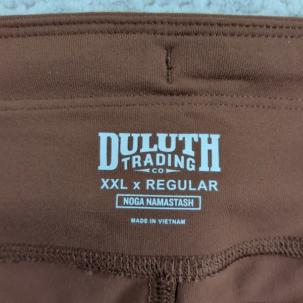 Duluth Trading Co Noga Namastash Bootcut Pants Brown Cargo Womens XXL Reg 52836 - Image 3