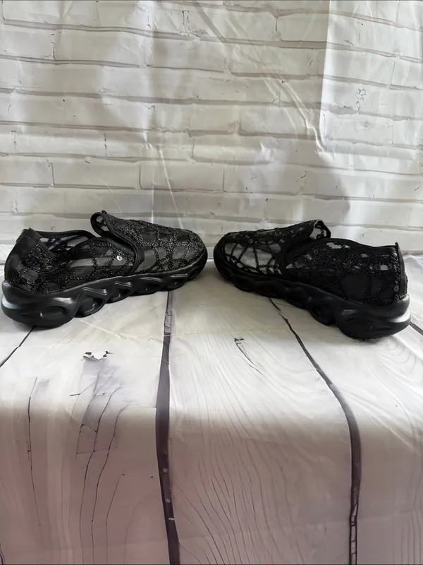 Source Unknown Black Beaded Mesh Slip-On Sneaker - Image 7