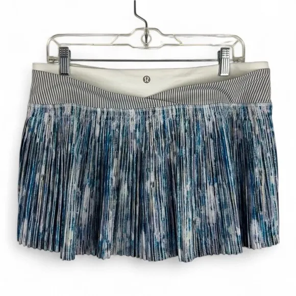Lululemon Time‎ To Shine Skirt Skort Size 10 Blurry Belle Battleship Stripe - Image 2