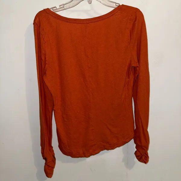 NWT DEFECTIVE $68 Anthropologie x Pilcro Coral Sustainable Pullover Henley M - Image 6