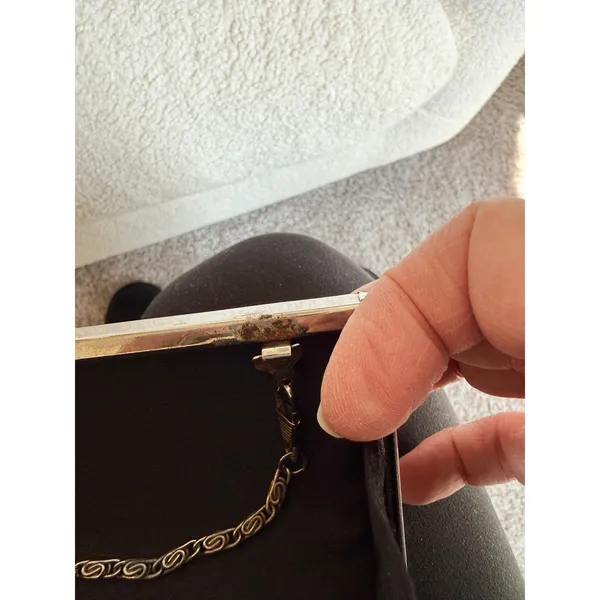 Mod Clutch Bag Women's Green Detachable Strap Clasp Closure Crocodile Embossed - Image 10