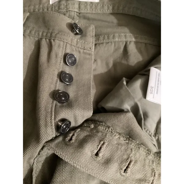 Kancan Olive Green Distressed Ripped Straight Leg Jeans Women Size 25 - Image 6