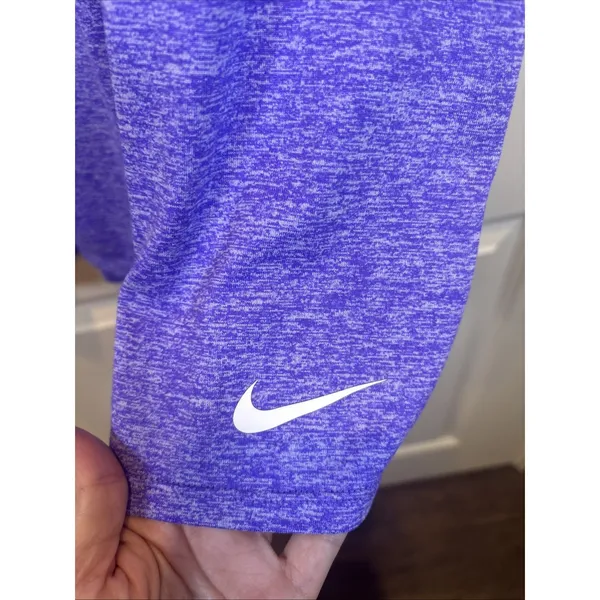 Nike Dri-Fit Women Athletic Plus Size 2X Short Sleeve Shirt Heather Purple - Image 3