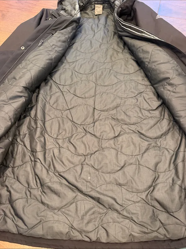 adidas Black Climaproof Hooded Parka Coat Size Medium - C11-679 - Image 10