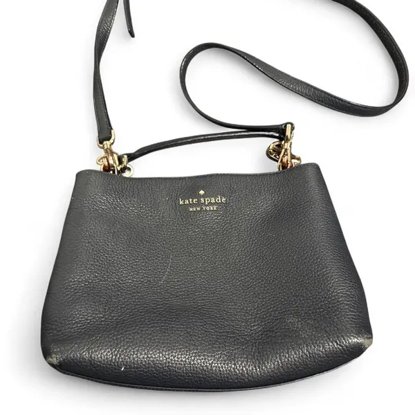 Womens Crossbody Bag ✦ Open To All Offers ✦ Bundle Measurements: Used Good Condition. Womens Kate Spade Pebbled Leather Navy Crossbody Bag Size OS Casual Luxury Style. Excellent For Everyday Wear & Travel Use. Adjustable Strap with Gold Hardware and Soft Pebbled Leather Finish. Clean Minimal Designer Look. ——— TAGS ——— #KateSpade #CrossbodyBag #Luxury #Designer #Minimal - Image 3