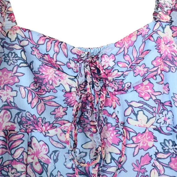 French Connection Womens M Hallie Peplum Halter Top in Placid Blue NEW - Image 6