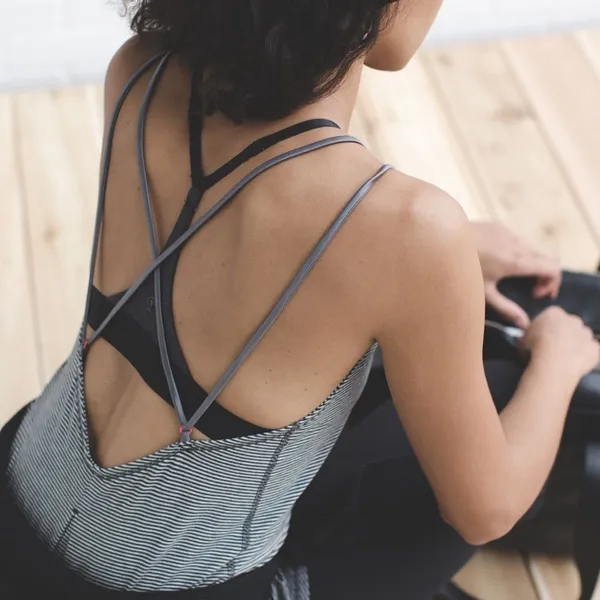 LULULEMON Breezy Tank in Divided Stripe Heathered Light to Dark Grey / Slate 2 - Image 15