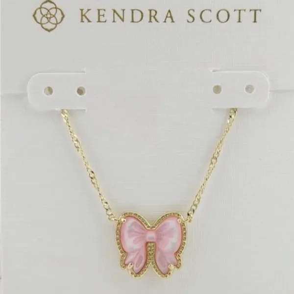 Kendra Scott Haley Bow Gold Short Pendant Necklace - Image 6