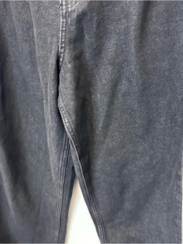 Adidas 32x32 Black Denim Jeans with Gray Side Stripes Wide Leg - Image 3