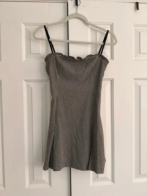 ZARA Gingham mini Dress - Image 4