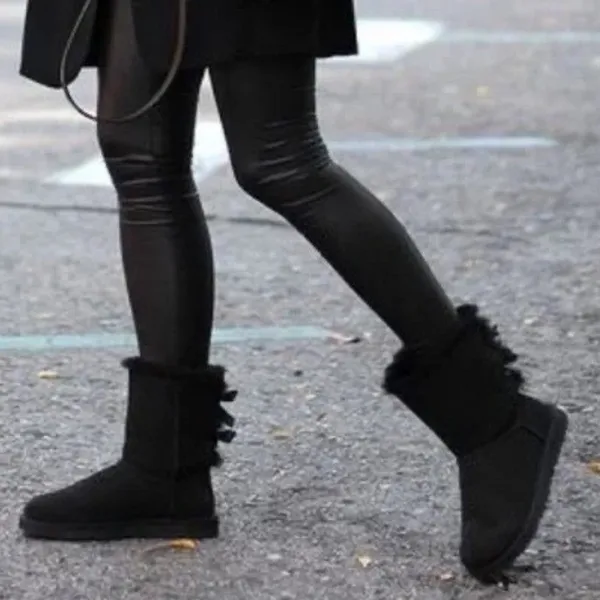 UGG Black Bailey Bow Tie Boots - Image 2