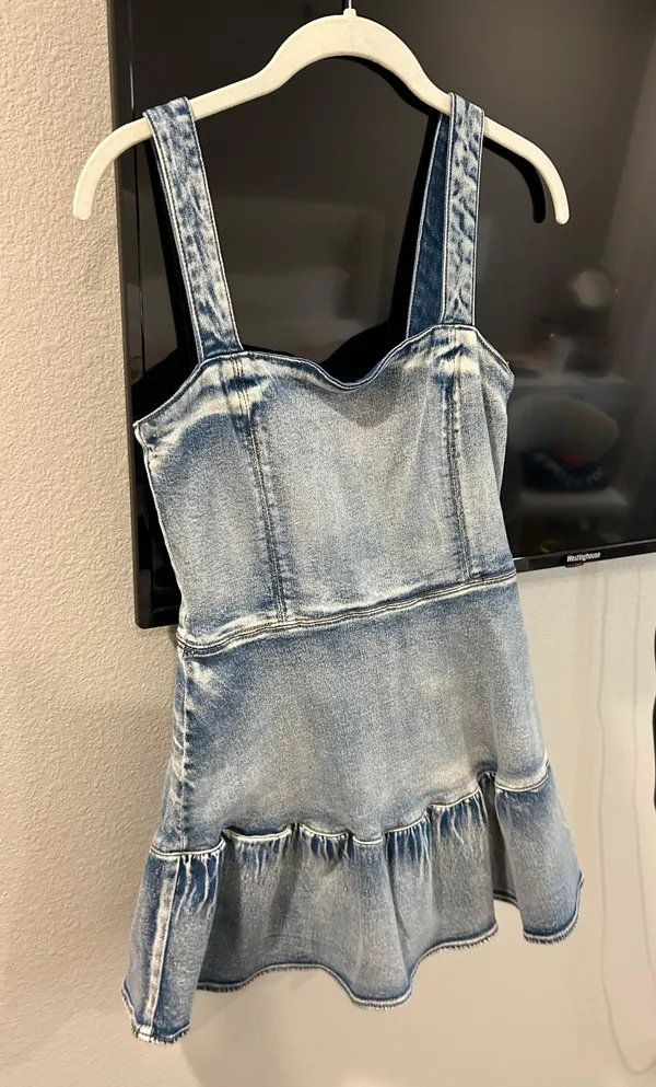 Amanda Uprichard Denim Romper - Image 2