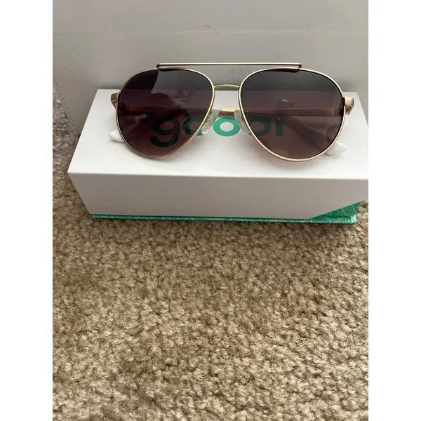 Guess aviator sunglasses retro rose gold steampunk grunge metal sophisticated - Image 2