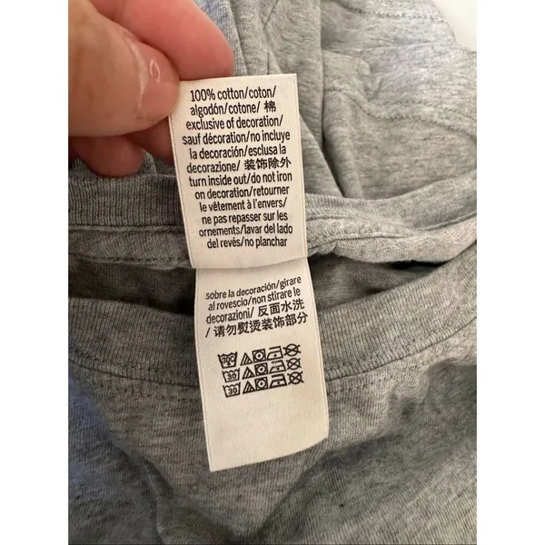 PINK Victoria’s Secret Long Sleeve Tee XXL Gray Graphic Logo Shirt - Image 8