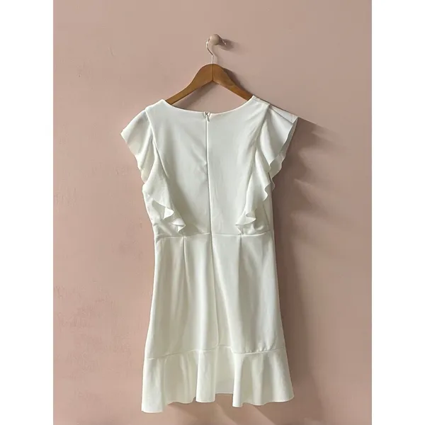 Altar’d State White/Cream Ruffled Mini Dress Size L - Image 2