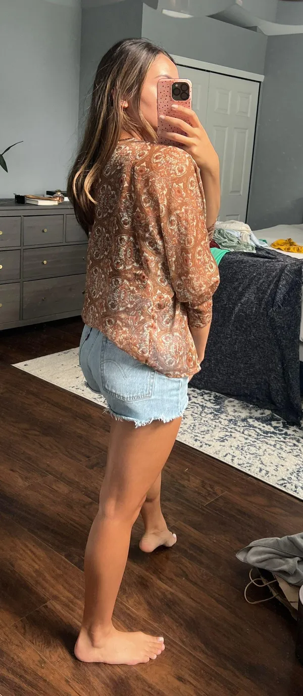 Brown floral Kimono Size M - Image 12