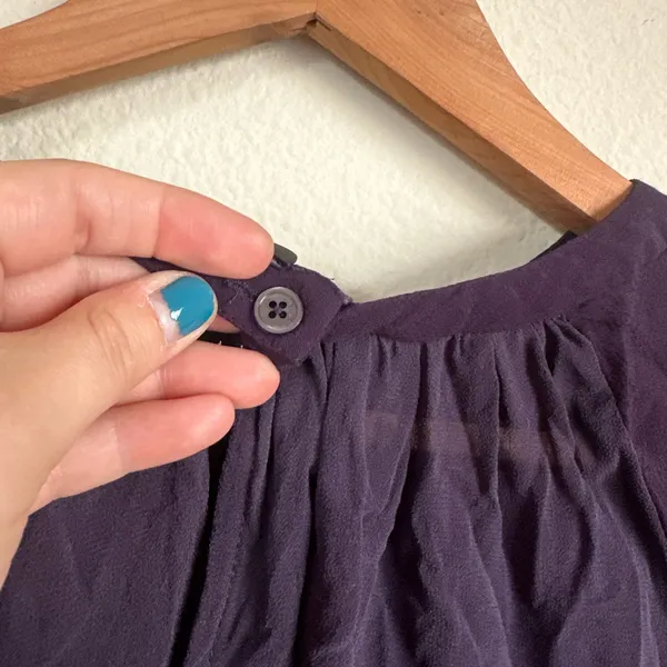 Aritzia Babaton Purple Silk Split Back Blouse - Image 9