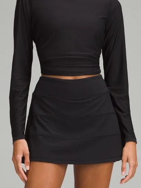 lululemon athletica Black pace rival mid rise tennis skirt - Image 3