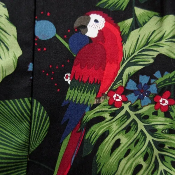 NWT Collectif Anita parrot Paradise in Black Cotton Pencil Dress L / US 10 - Image 3