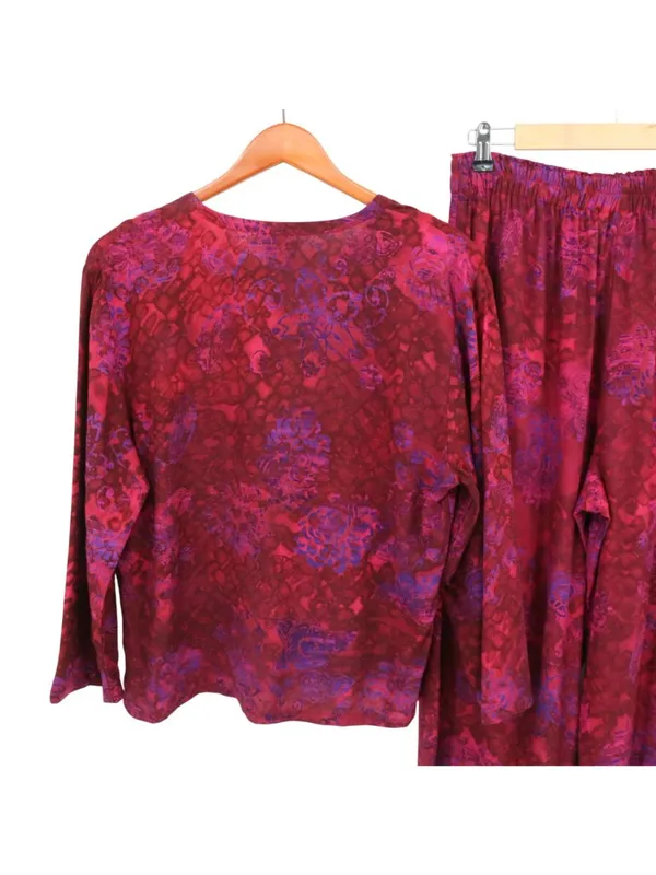 Very Vineyard Button Front Top and Pants Outfit Set L - Image 7