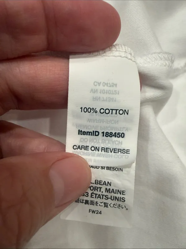 L.L.Bean white turtle neck size large . - Image 5