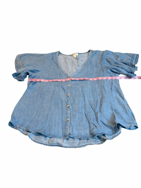 HEM & THREAD lightweight denim top - Image 3