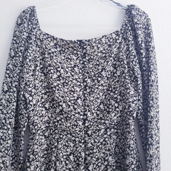 Lulu's Floral Long Sleeve Square Neckline Mini Dress - Image 8