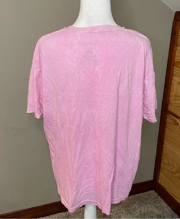 Whitney Houston Pink Short Sleeve Graphic Tee 1X - Image 2