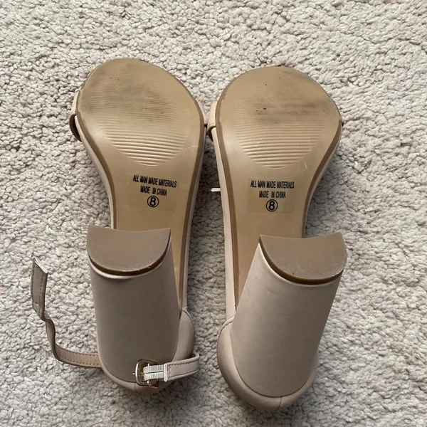 Charlotte Russe Nude Ankle Strap Heels - Image 4
