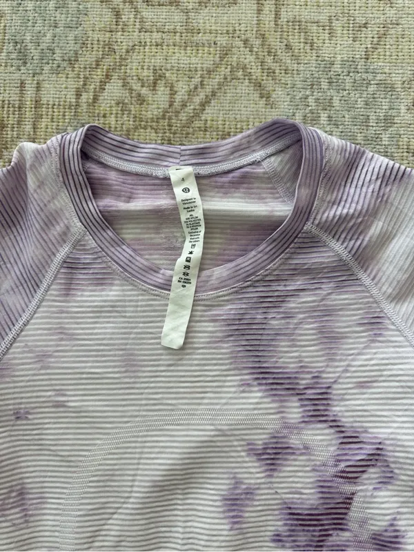 Lululemon Swiftly Tech Short Sleeve Shirt 2.0 in Shibori Stripe Wisteria Purple - Image 3