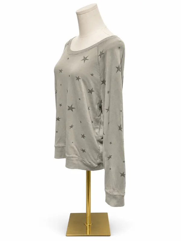 Rails Theo Sage Etoiles Star Print Sweatshirt Size Medium Cotton Modal - Image 2