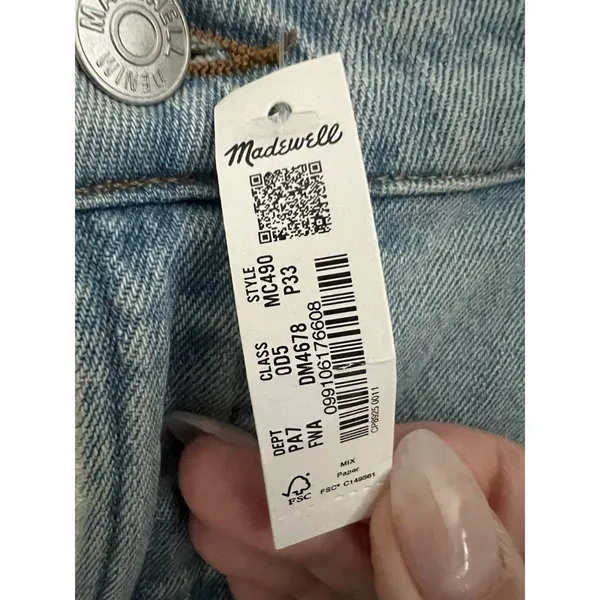 Madewell The Perfect Vintage Jean Size 33 P Blue Light‎ Fiore Wash - Image 3