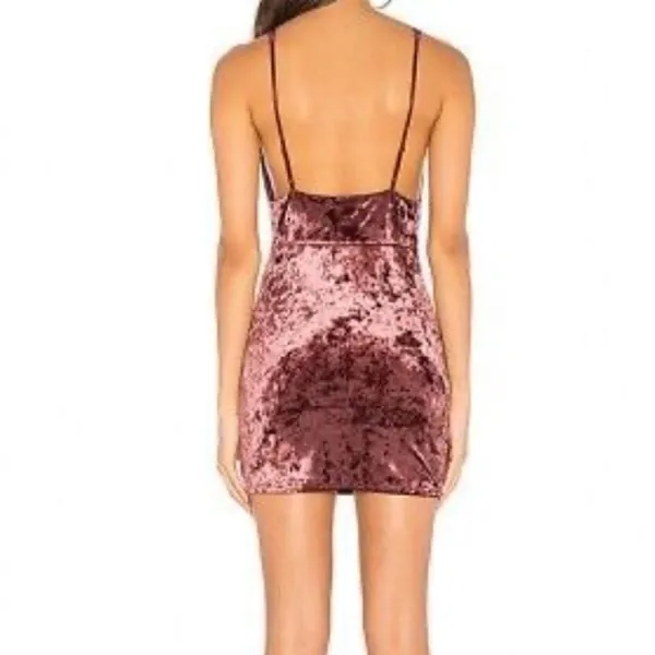 Free People Viper Velvet Sheath Dress Lace Mini Dress In Raspberry M - Image 2