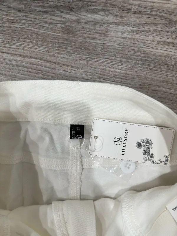White Cargo Mini Skirt - Image 2
