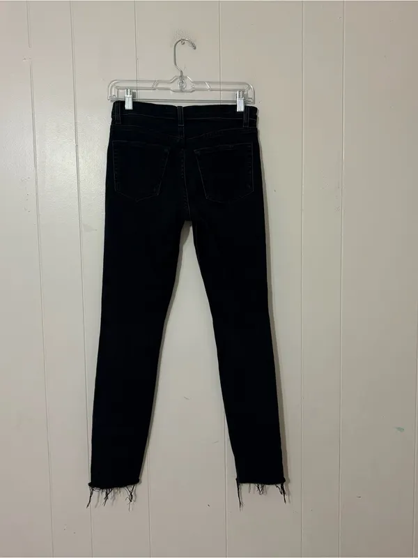 Reformation Stretch Button Fly High Rise Jeans Argentine Black 25 - Image 3