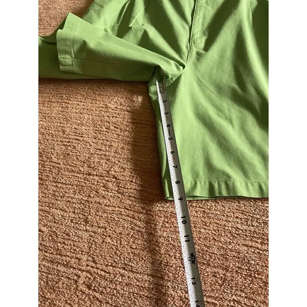 Vintage Ivy Crew Women’s High-Rise Pleated Green Shorts Bermuda Size 36 - Image 5