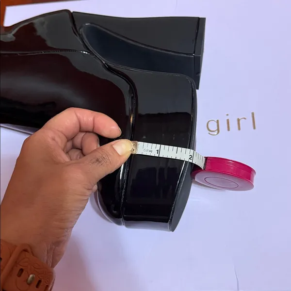 Madden Girl Glossy Black Heeled Boots - Image 3