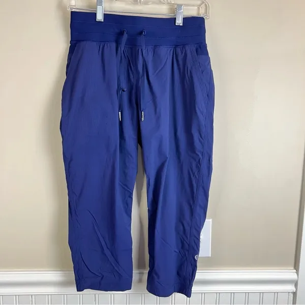 Lululemon Dance Studio Crop Jogger Pants Blue Size 4 Drawstring Waist - Image 12